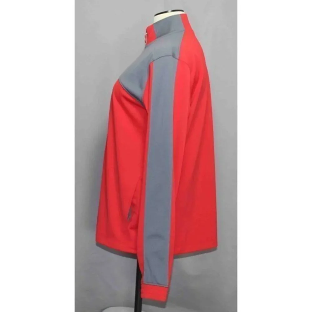 Under Armour Futbolista Red Gray Full Zip Jacket Women's‎ Medium 1259052 Pockets